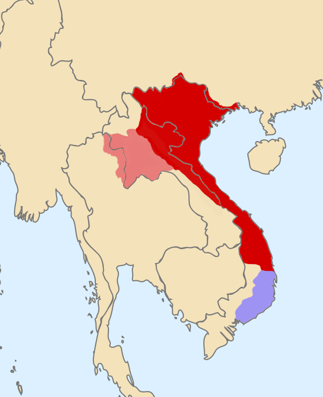 Bản đồ lãnh thổ Đại Việt thời Hồng Đức dưới triều Lê Thánh Tông (1460–1497). Nguồn: Wikimedia Commons.